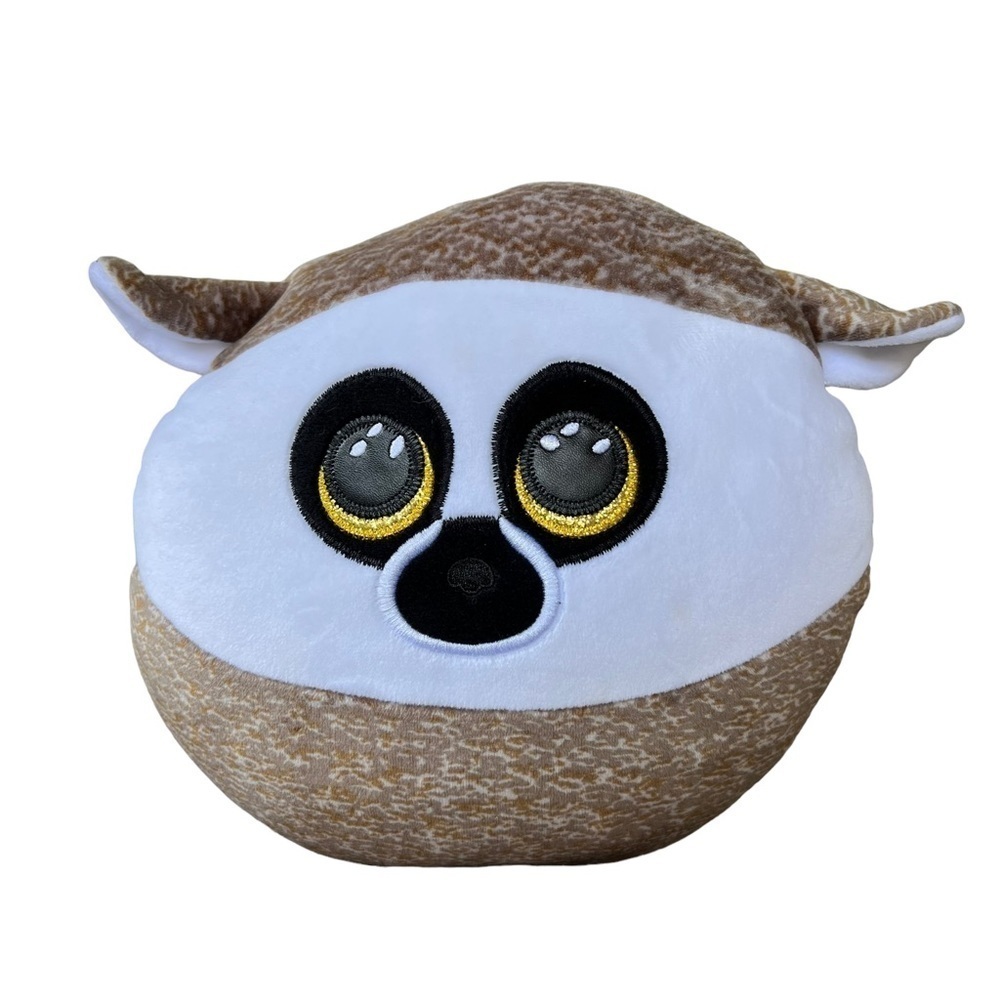 Ty Squish A Boo Linus The Lemur Round Stuffed Animal Plush‎
